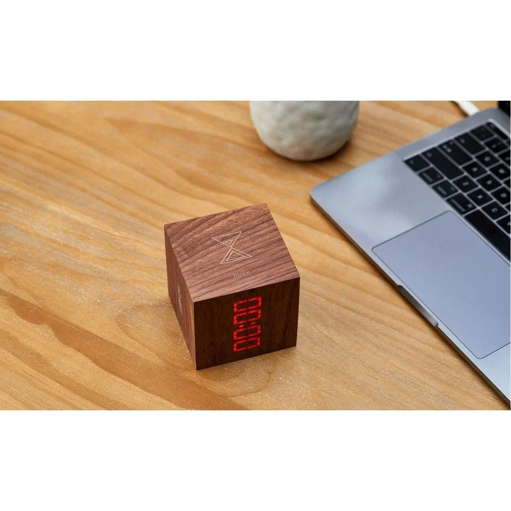 Gingko Cube Plus Clock - Walnut - Image 2
