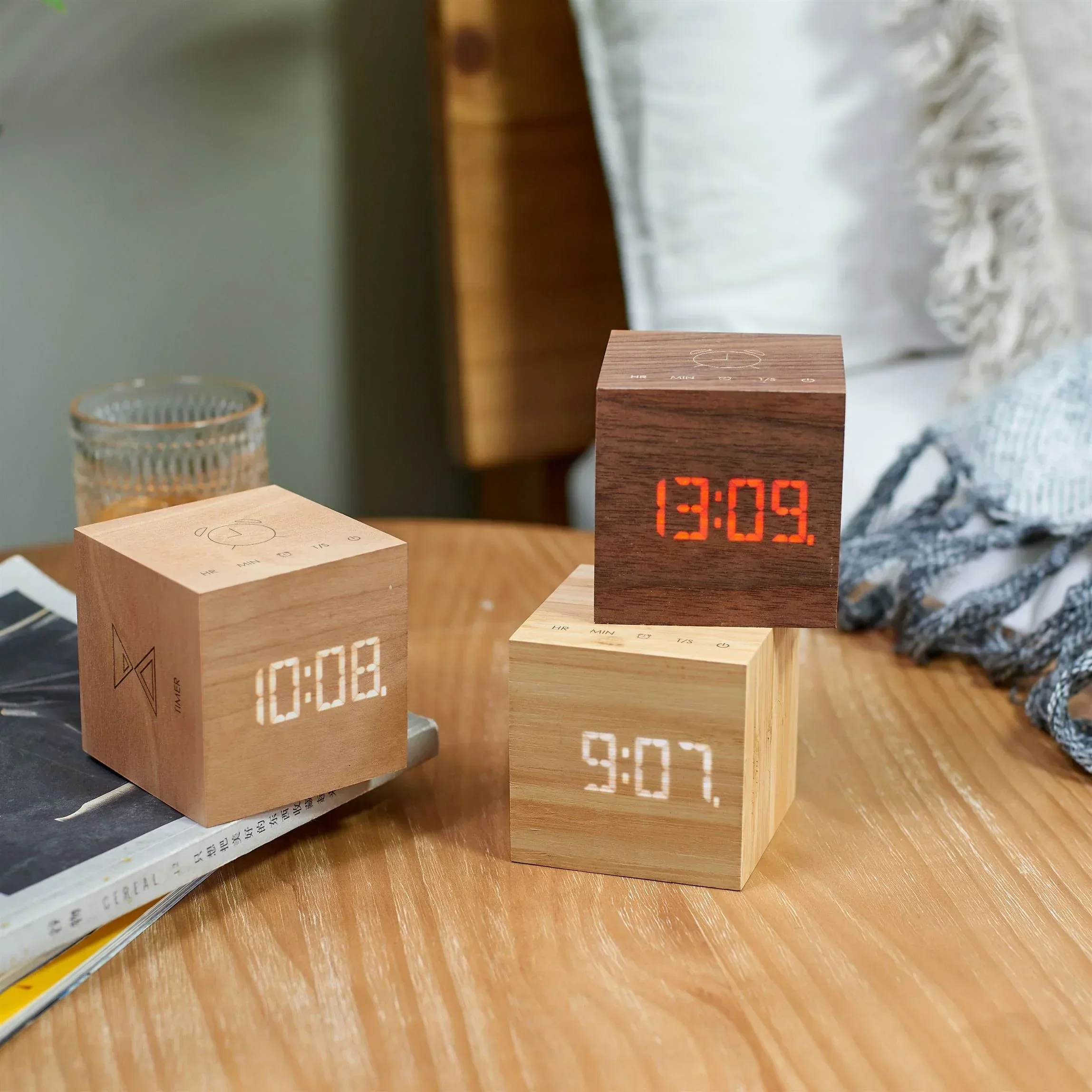 Gingko Cube Plus Clock - Cherry - Image 9