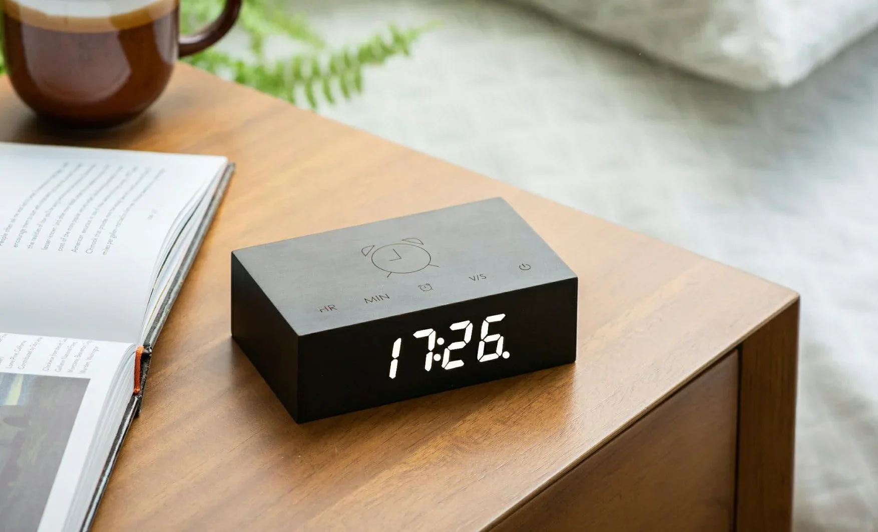 Gingko Flip Click Alarm Clock - Black - Image 5