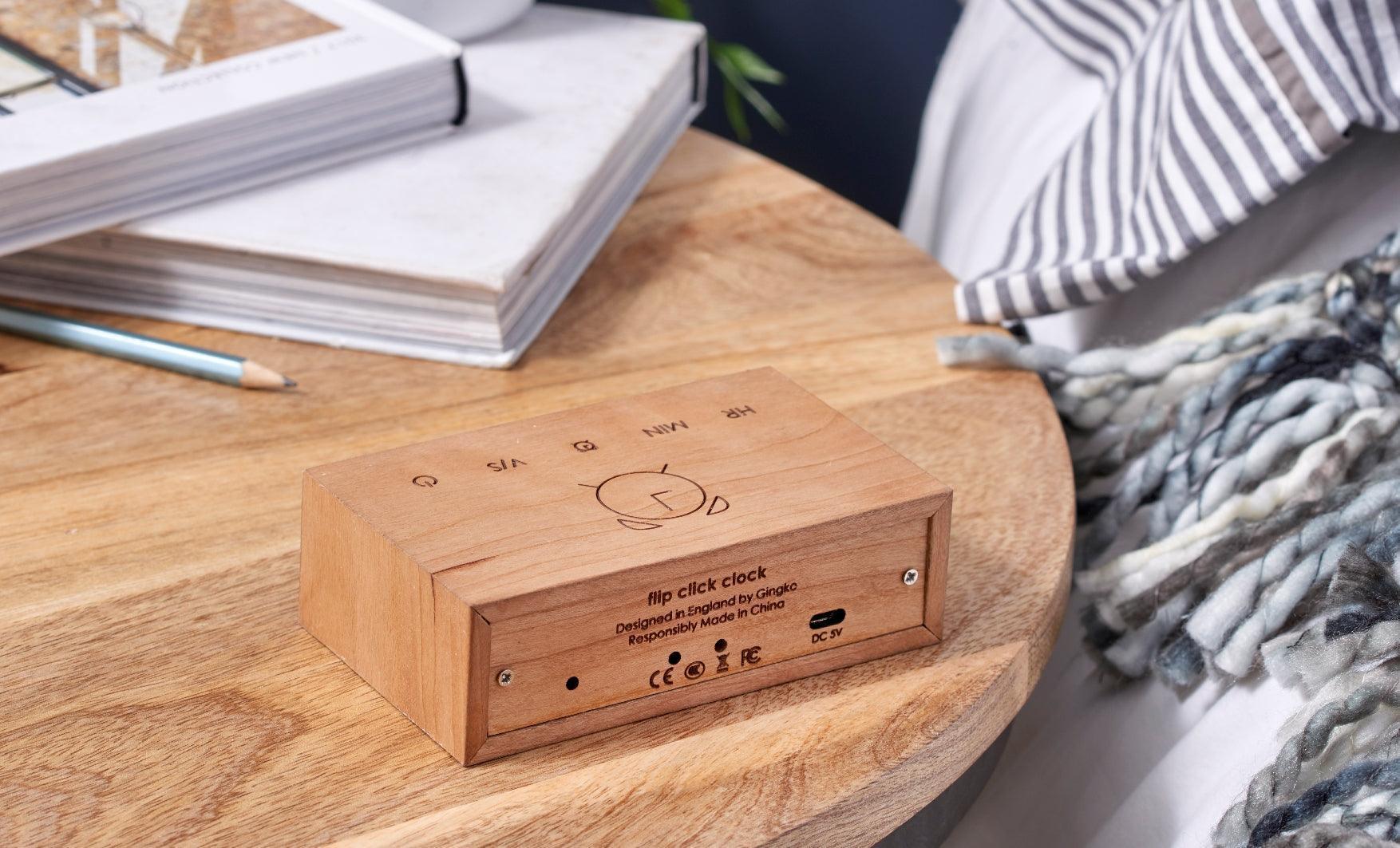 Gingko Flip Click Alarm Clock - Cherry - Image 4