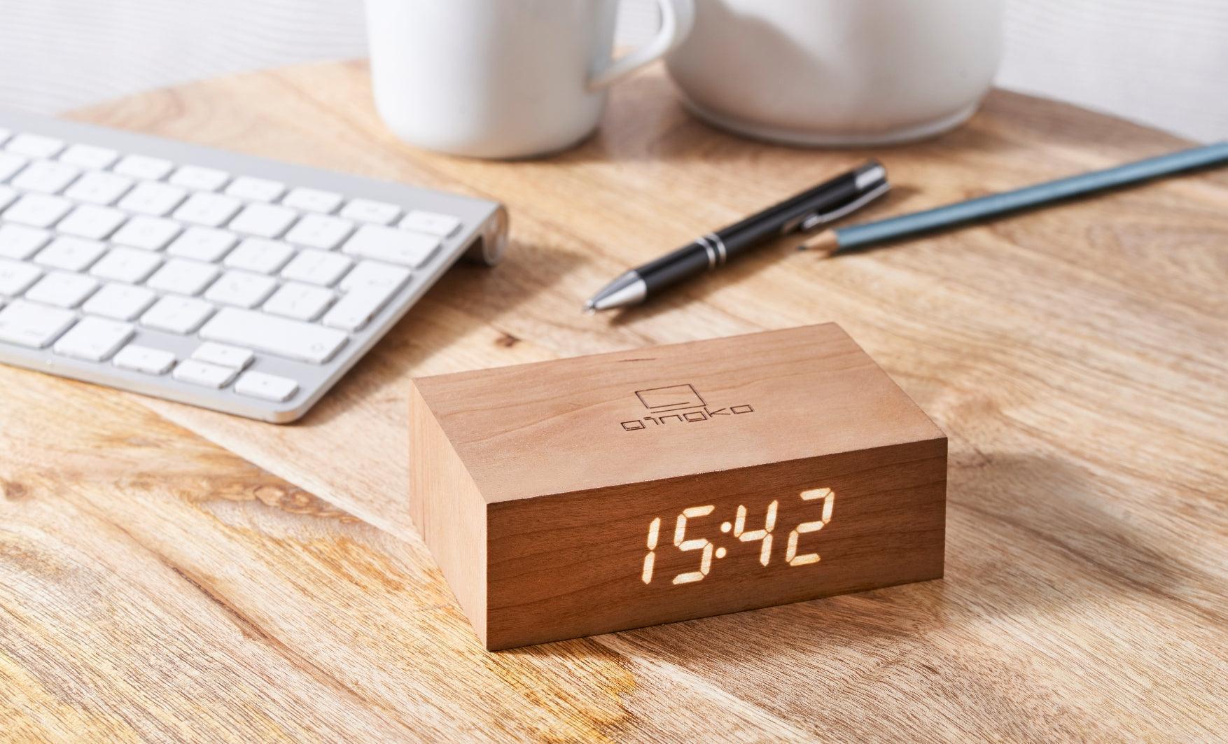 Gingko Flip Click Alarm Clock - Cherry - Image 5