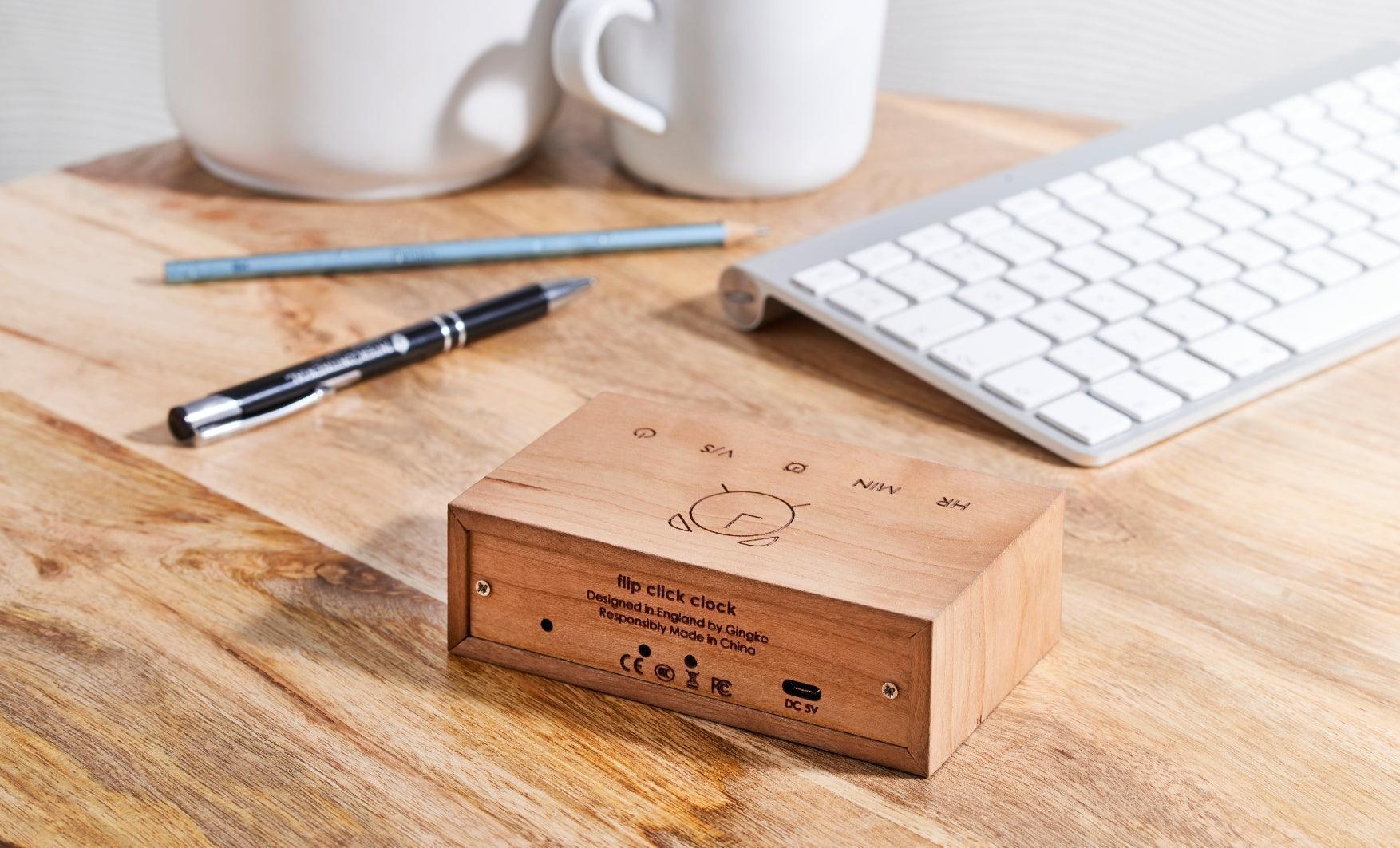 Gingko Flip Click Alarm Clock - Cherry - Image 6