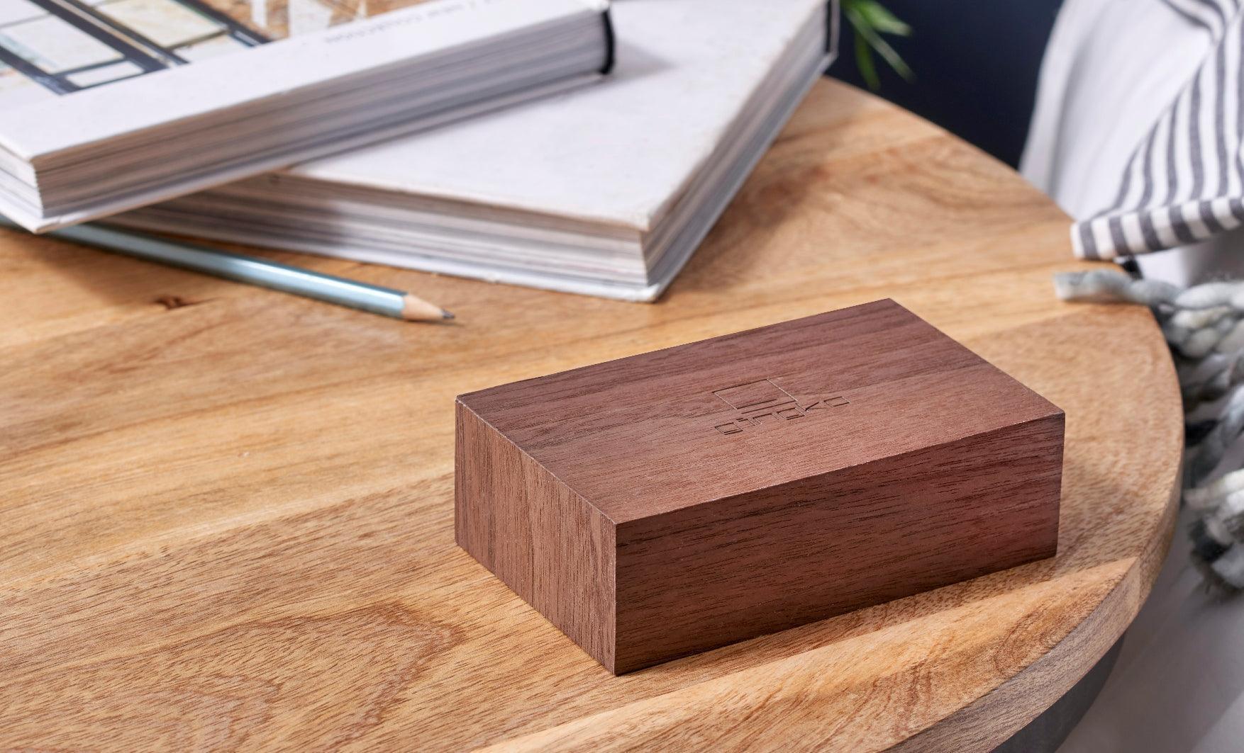 Gingko Flip Click Alarm Clock - Walnut - Image 3