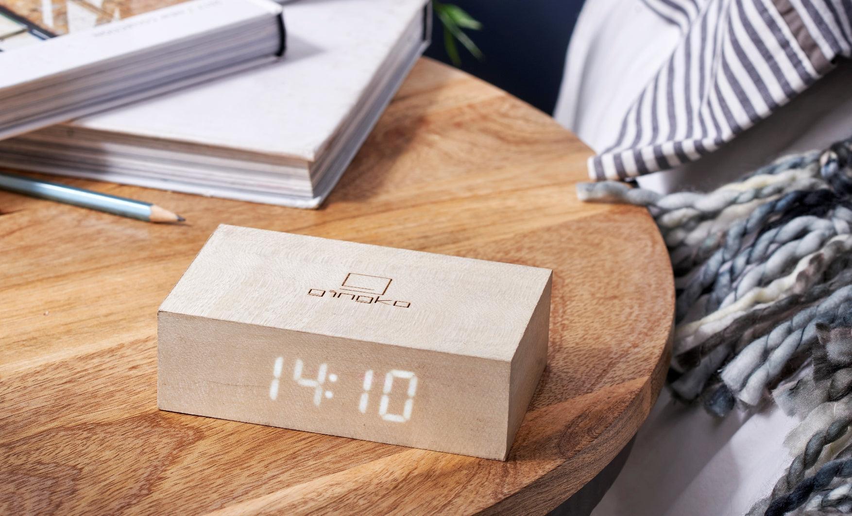 Gingko Flip Click Alarm Clock - White Maple - Image 4