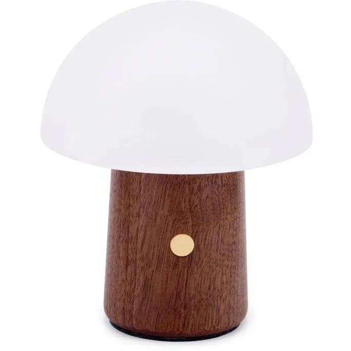 Gingko Large Alice Mushroom Lamp - Walnut