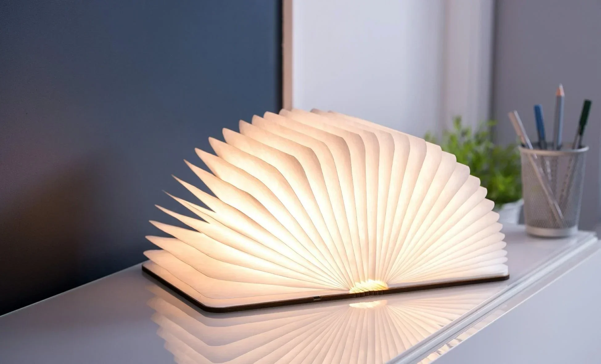 Gingko Large Smart Book Light - Walnut - Image 3
