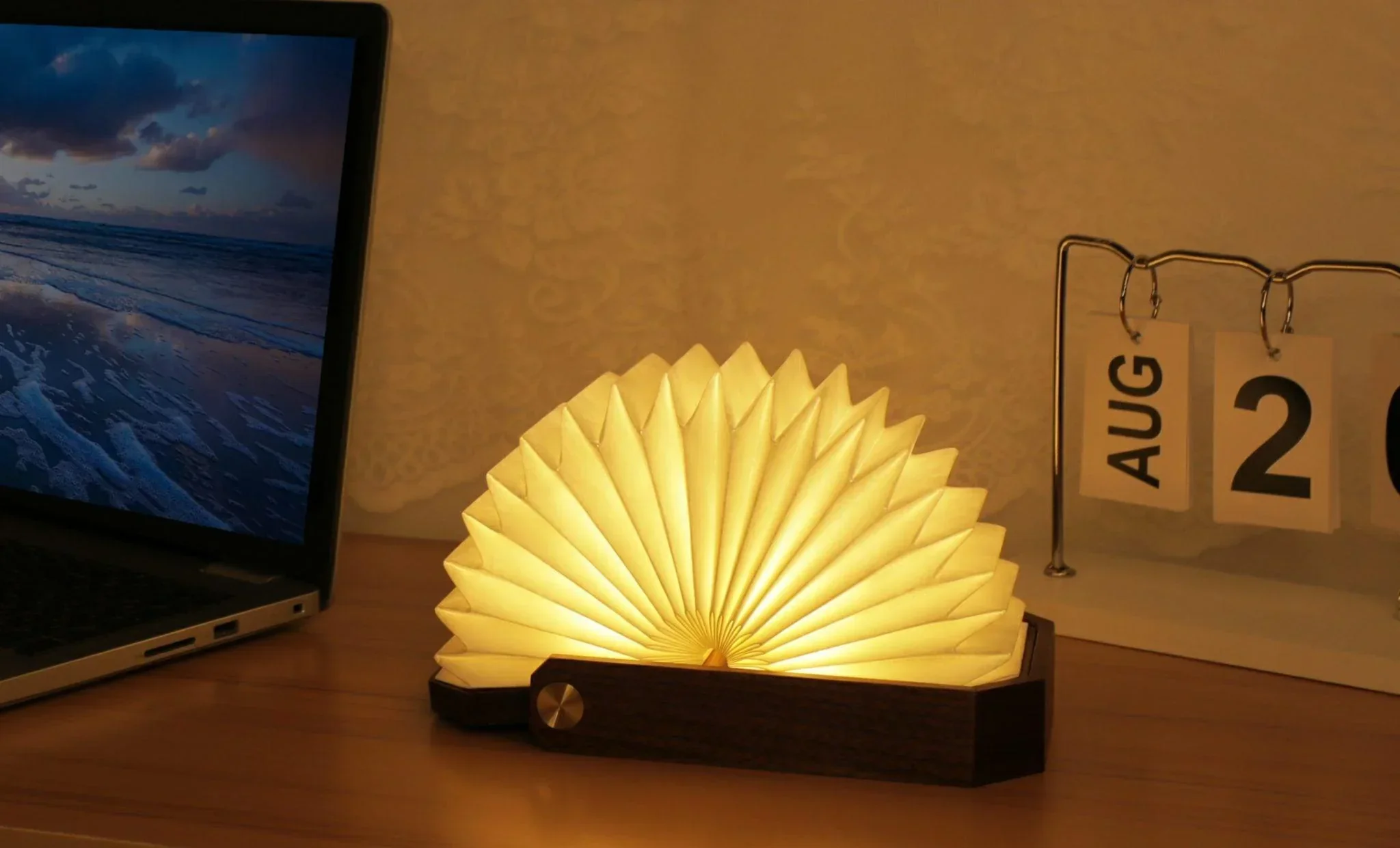 Gingko Smart Origami Lamp - Walnut - Image 5