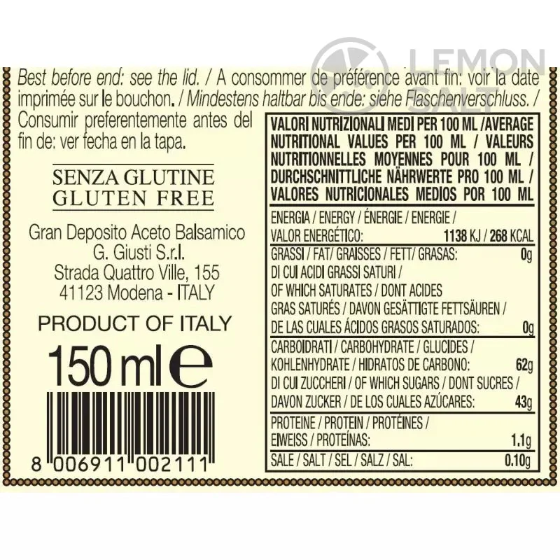 Giuseppe Giusti - Balsamic Glaze With Raspberry (150ml) - Image 3
