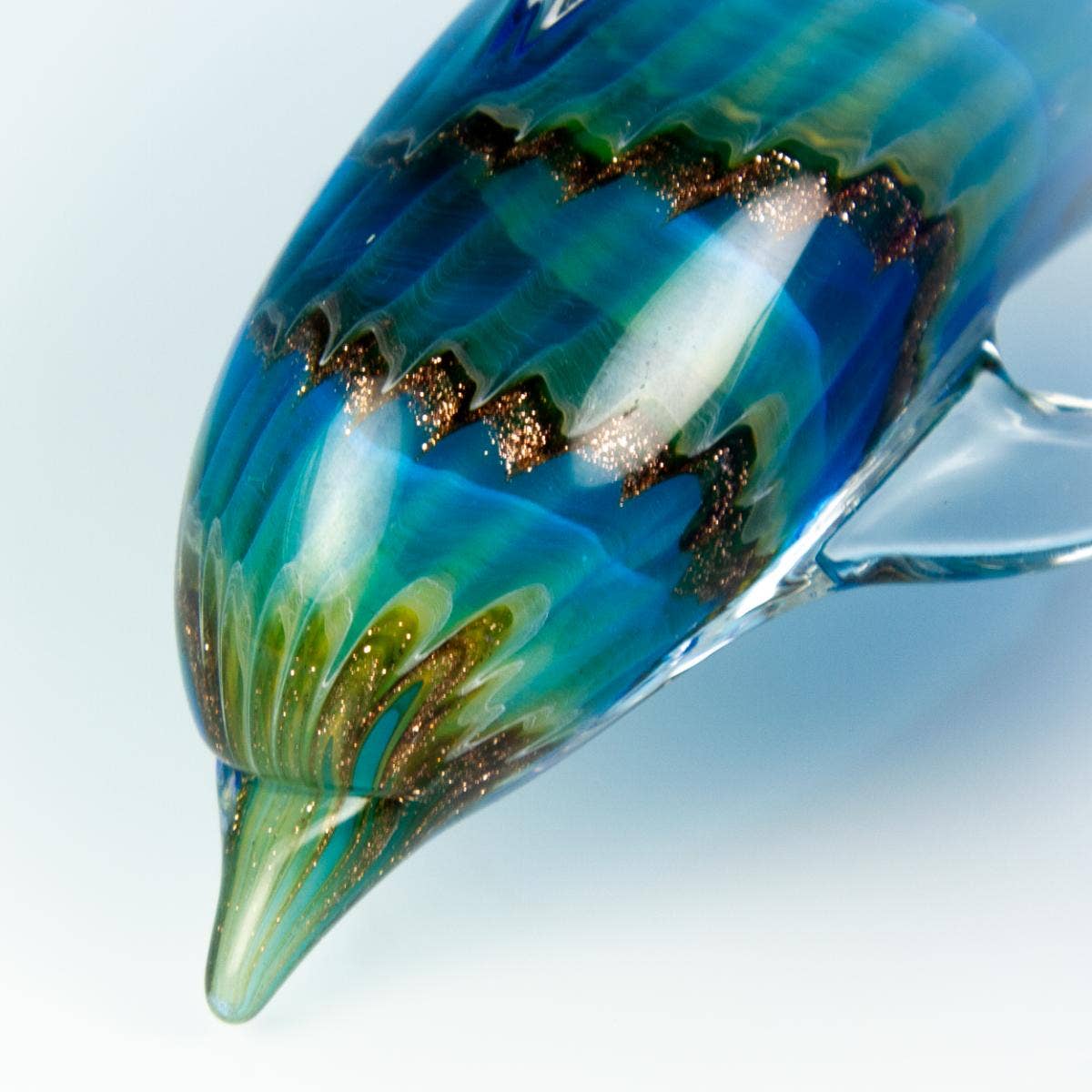 Hanah - Glass Dolphin, Blue/Green (14cm) - Image 2