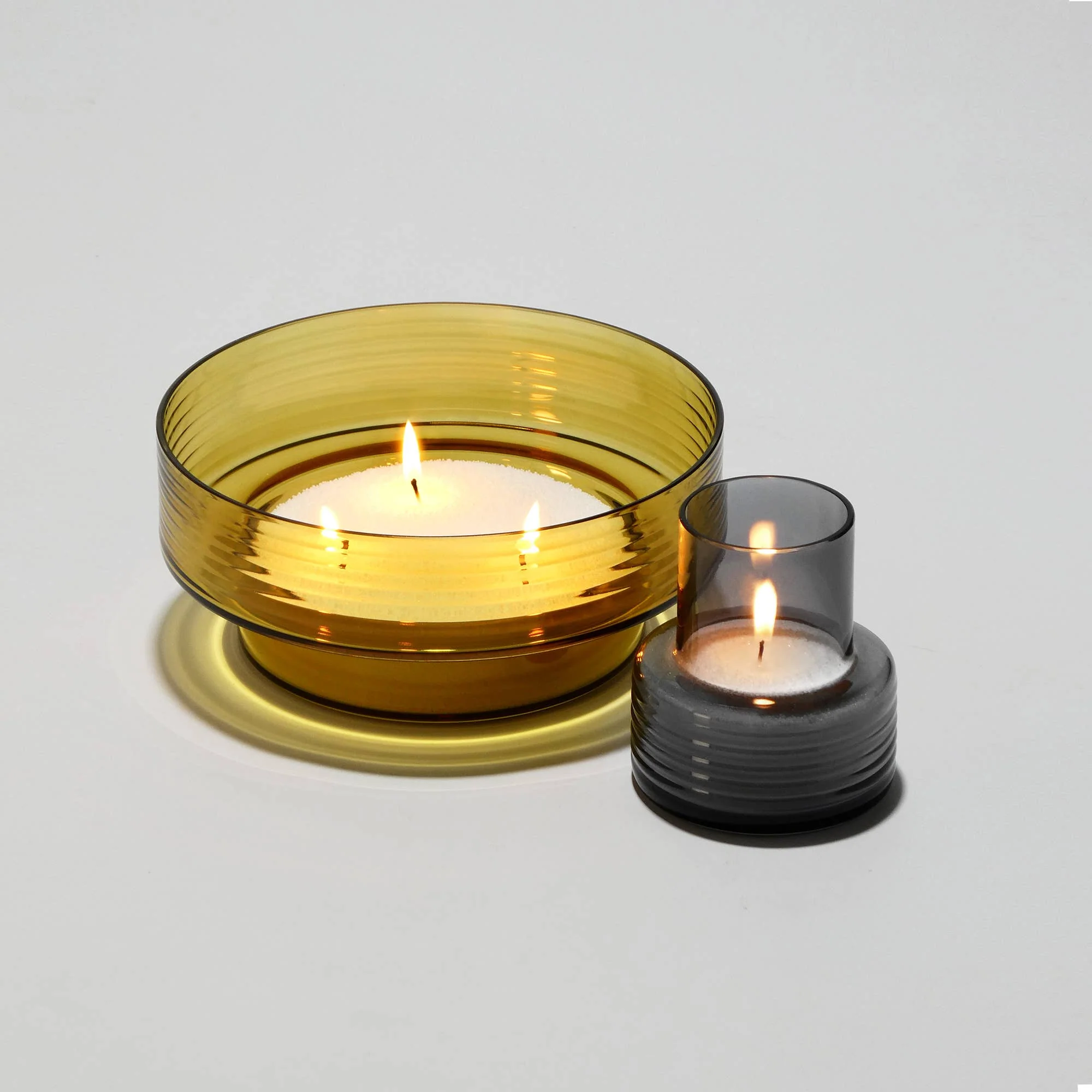 Glasscor - GLOW TOGETHER Large Glass Candle Holder in Mustard - Image 10
