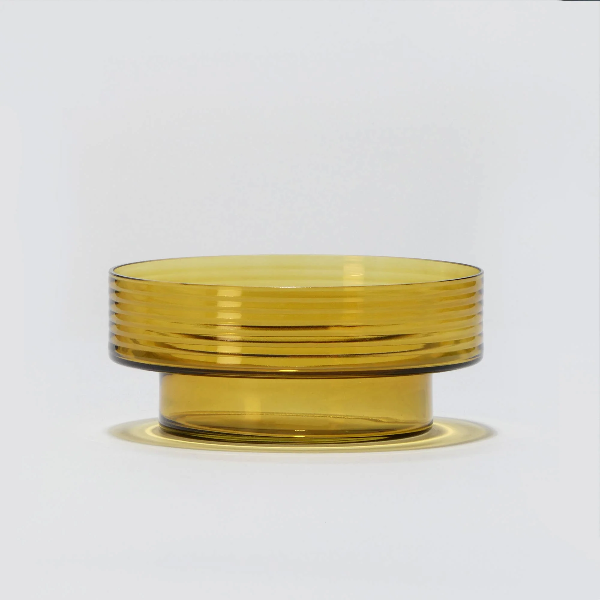 Glasscor - GLOW TOGETHER Large Glass Candle Holder in Mustard - Image 5