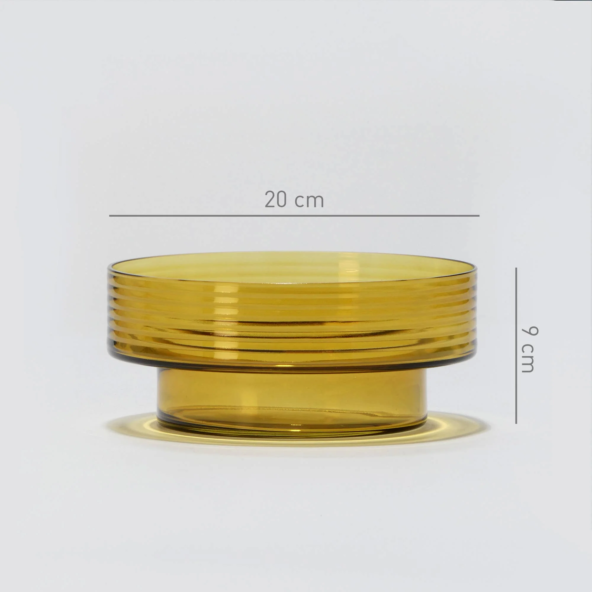 Glasscor - GLOW TOGETHER Large Glass Candle Holder in Mustard - Image 6