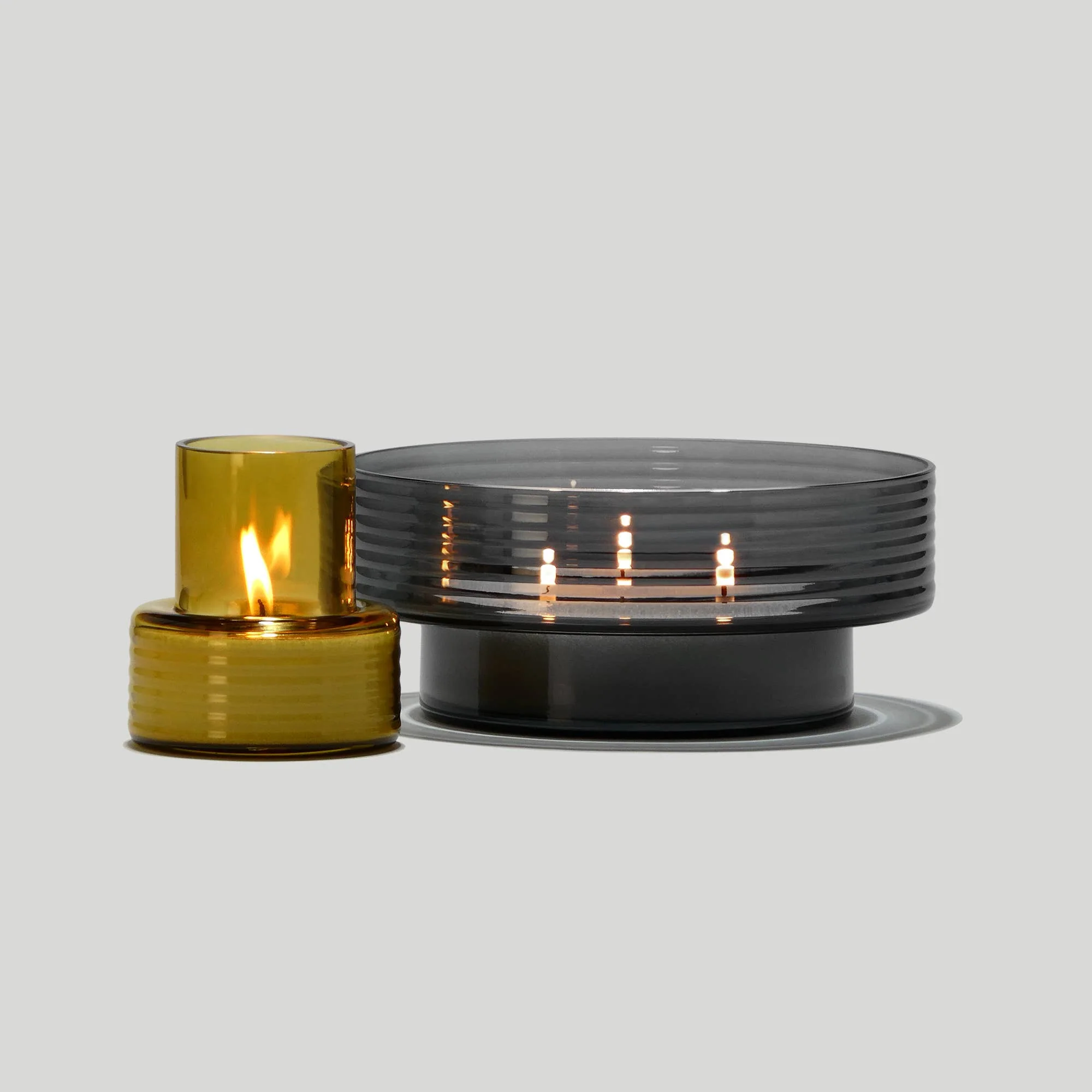 Glasscor - GLOW TOGETHER Small Glass Candle Holder in Mustard - Image 10