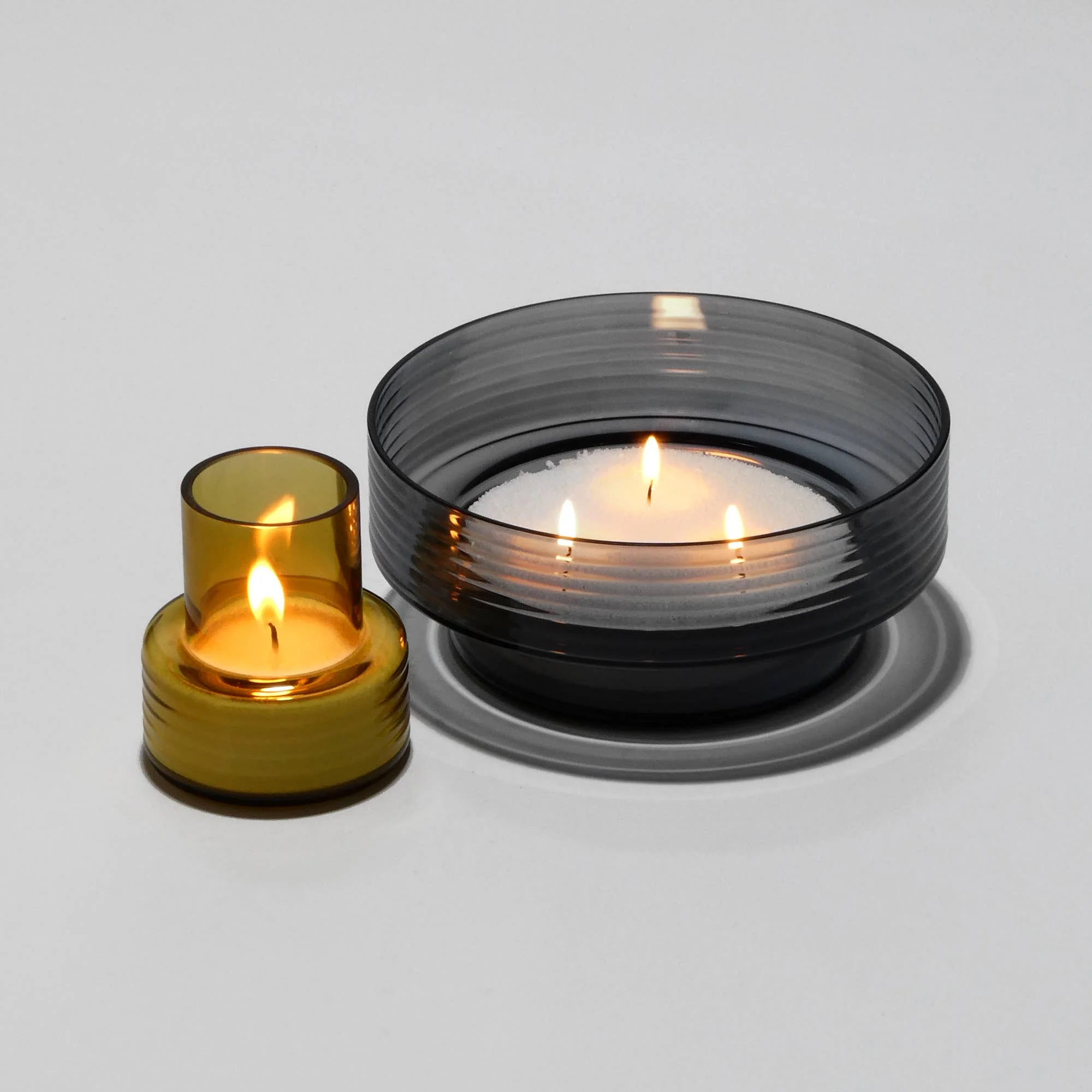 Glasscor - GLOW TOGETHER Small Glass Candle Holder in Mustard - Image 11