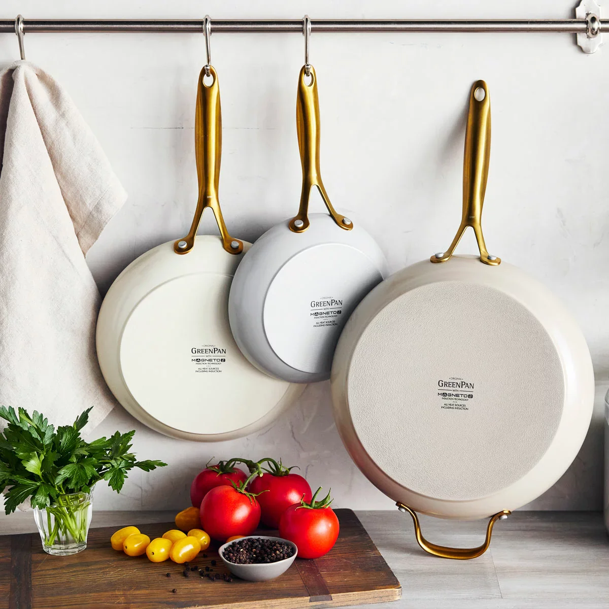 GreenPan Jewel Ceramic Frying Pan Set, 3 Piece in 3 Colours - Image 5