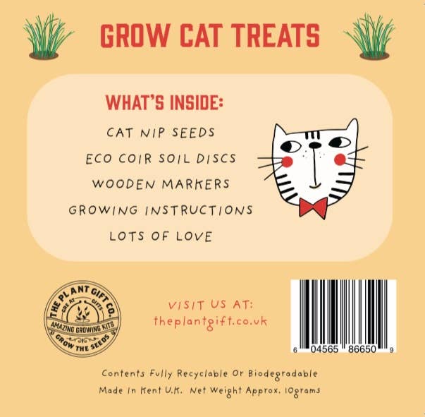 The Plant Gift Co. Grow Cat Treats Cat Lovers Eco Mini Grow Kit - Image 4