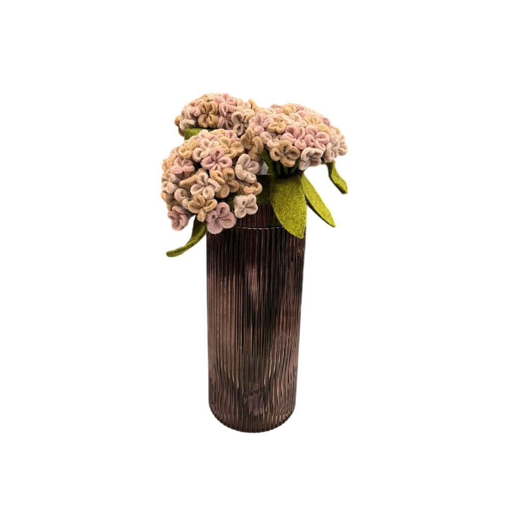 Gry & Sif Felted Wool Florals Big Hydrangea Flower - Pale Rose (38cm) - Image 3