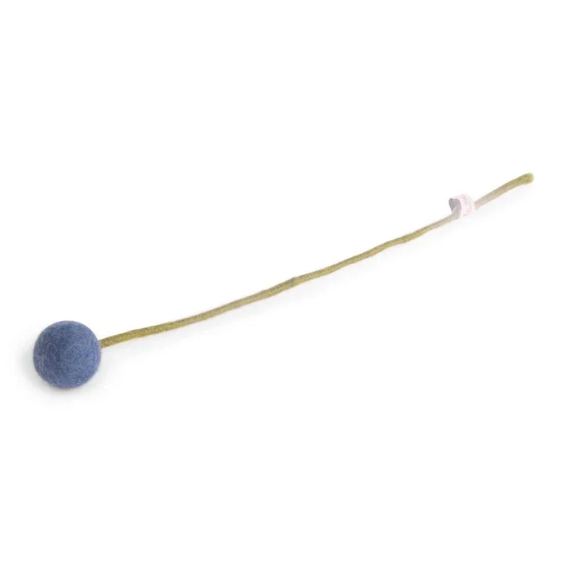 Gry & Sif Felted Wool Florals Flower Blue - (3cm Diameter)