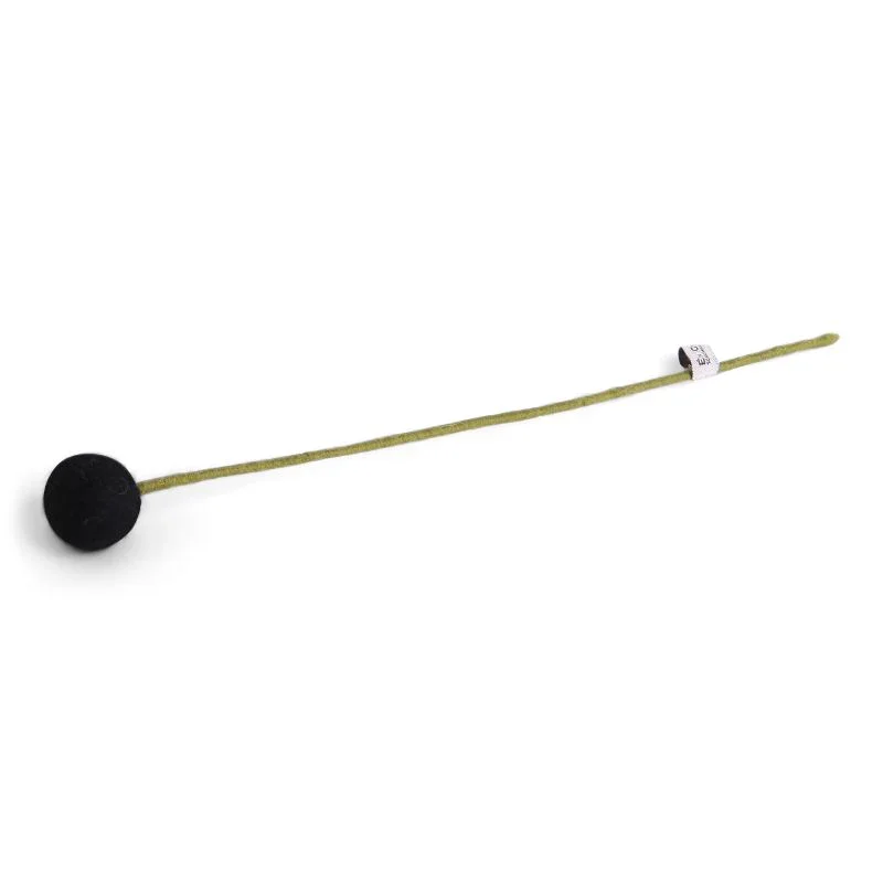 Gry & Sif Felted Wool Florals Flower Black - (3cm Diameter)