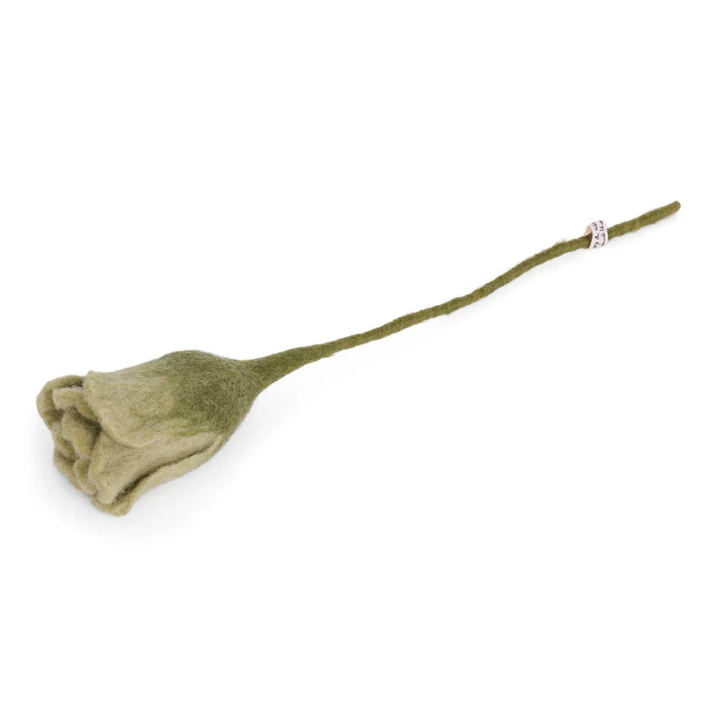 Gry & Sif Felted Wool Florals Tulip - Mint Green (30cm)