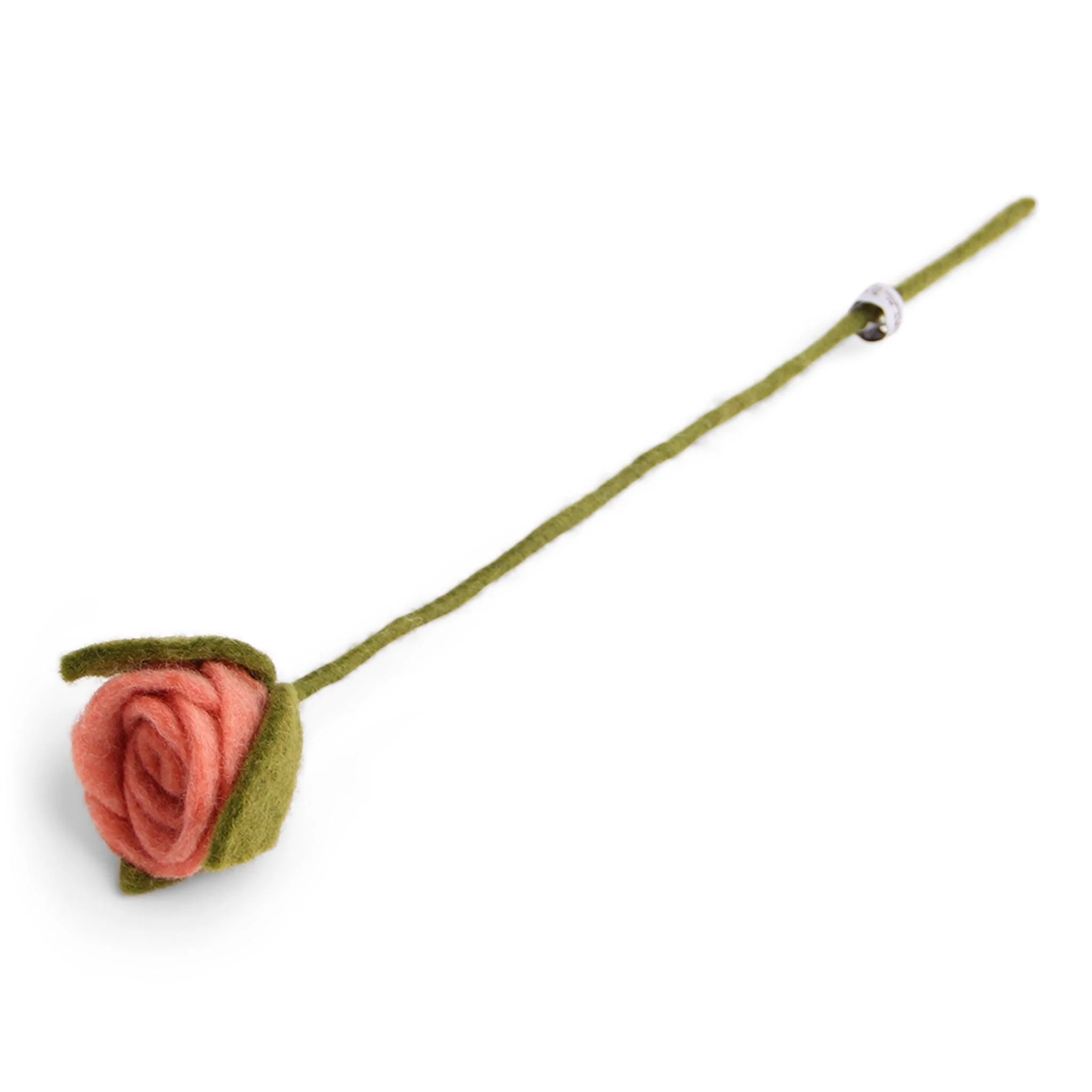 Gry & Sif Felted Wool Florals Rose - Dusty Red (30cm) - Image 2