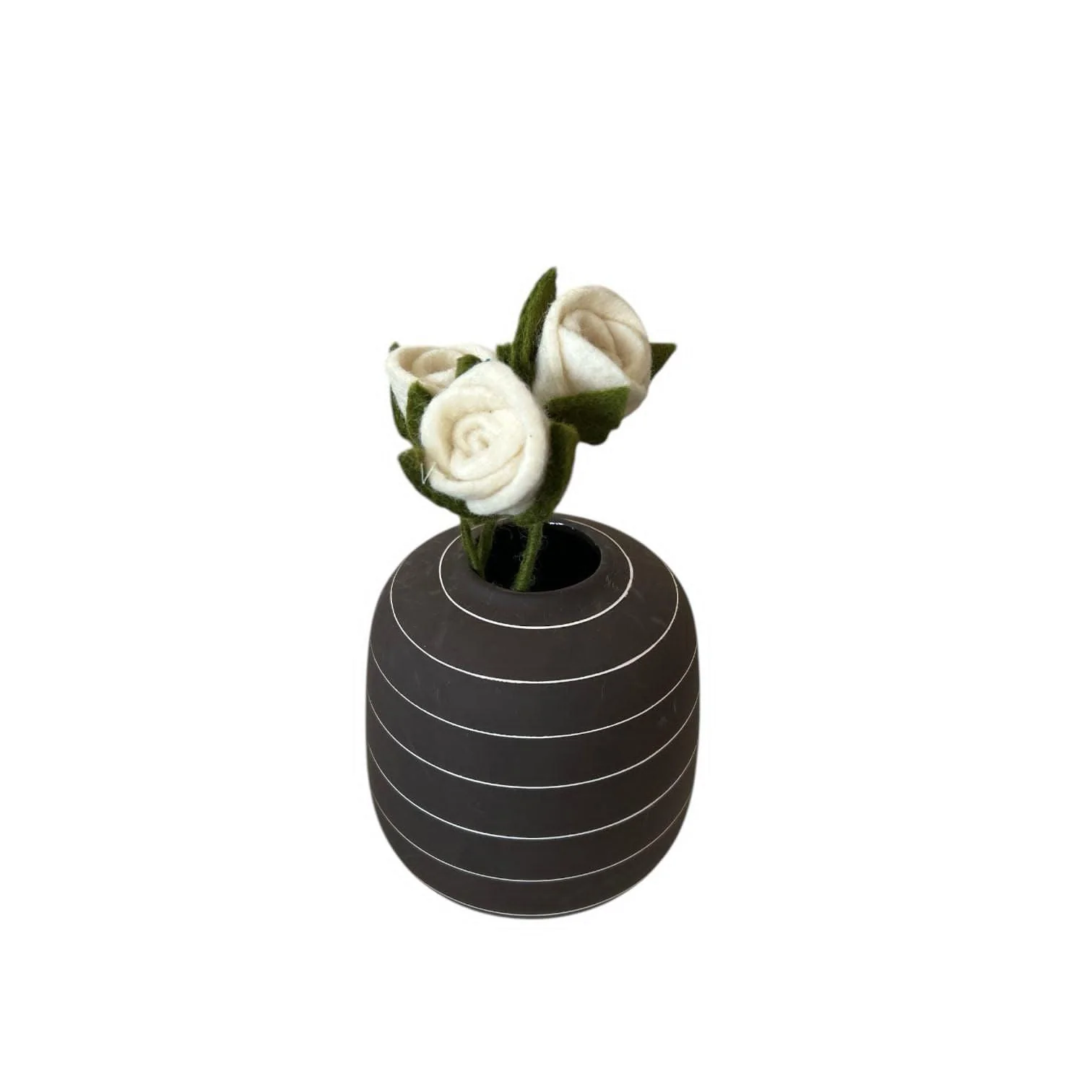 Gry & Sif Felted Wool Florals Rose - White (30cm)