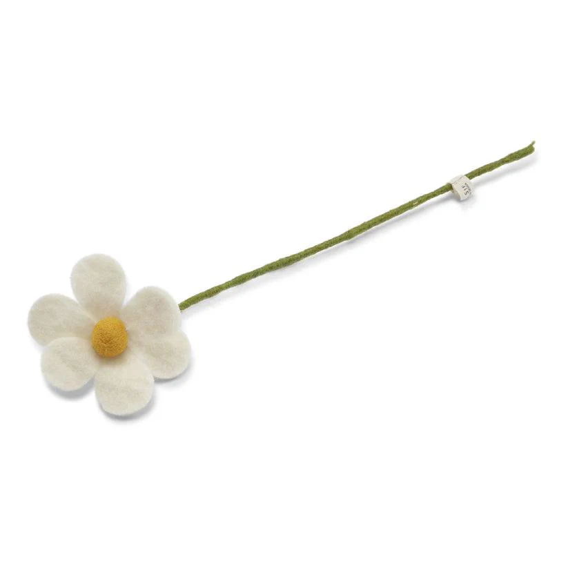 Gry & Sif Felted Wool Florals Simple Flower - White (30cm)