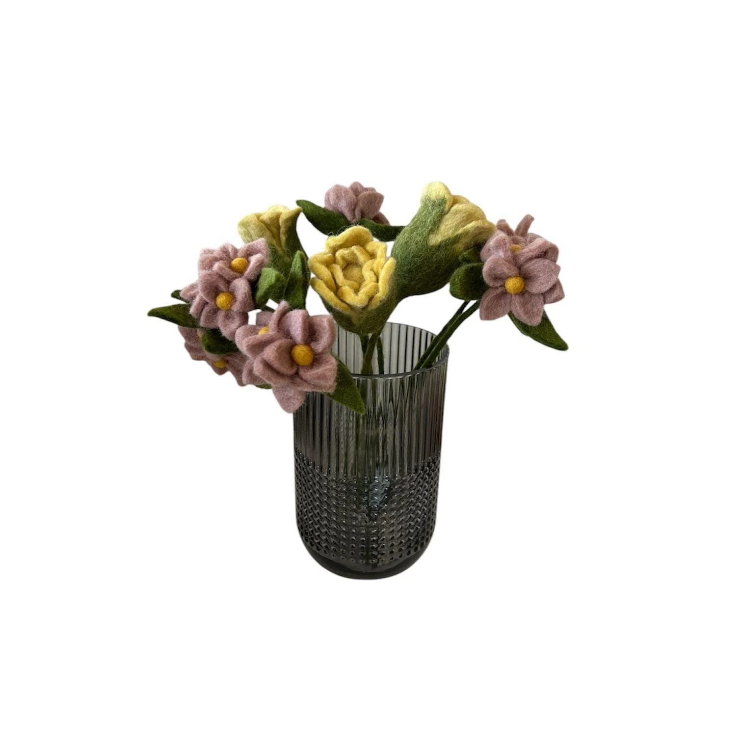 Gry & Sif Felted Wool Florals Tulip - Dusty Light Yellow (30cm) - Image 3