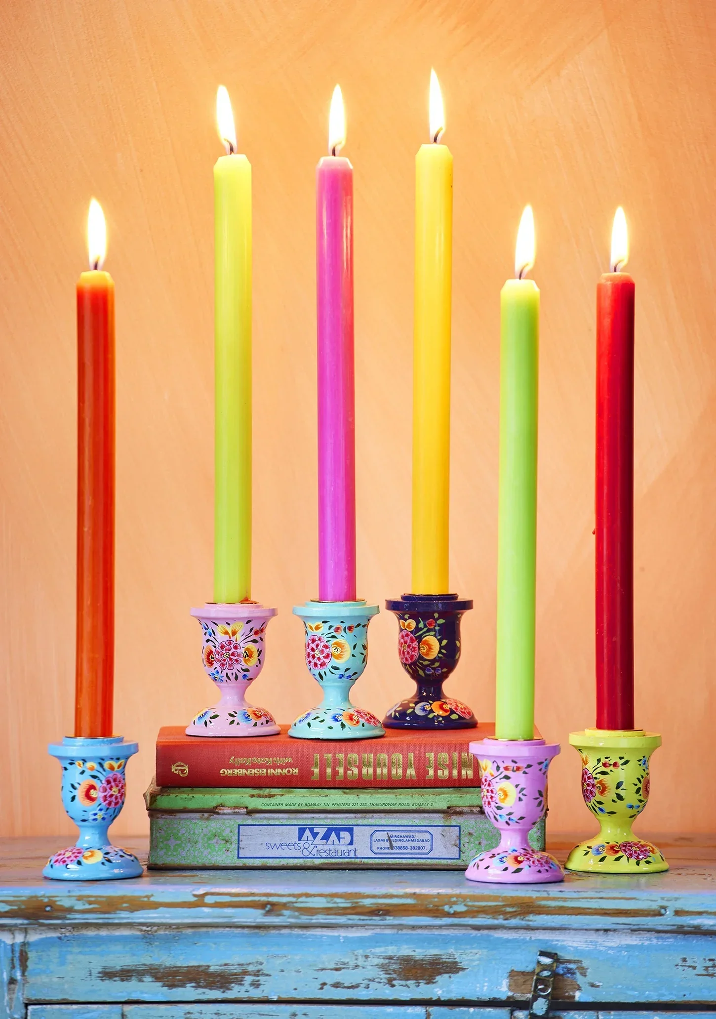 Hand Painted Kashmiri Candlestick - Assorted - Image 5