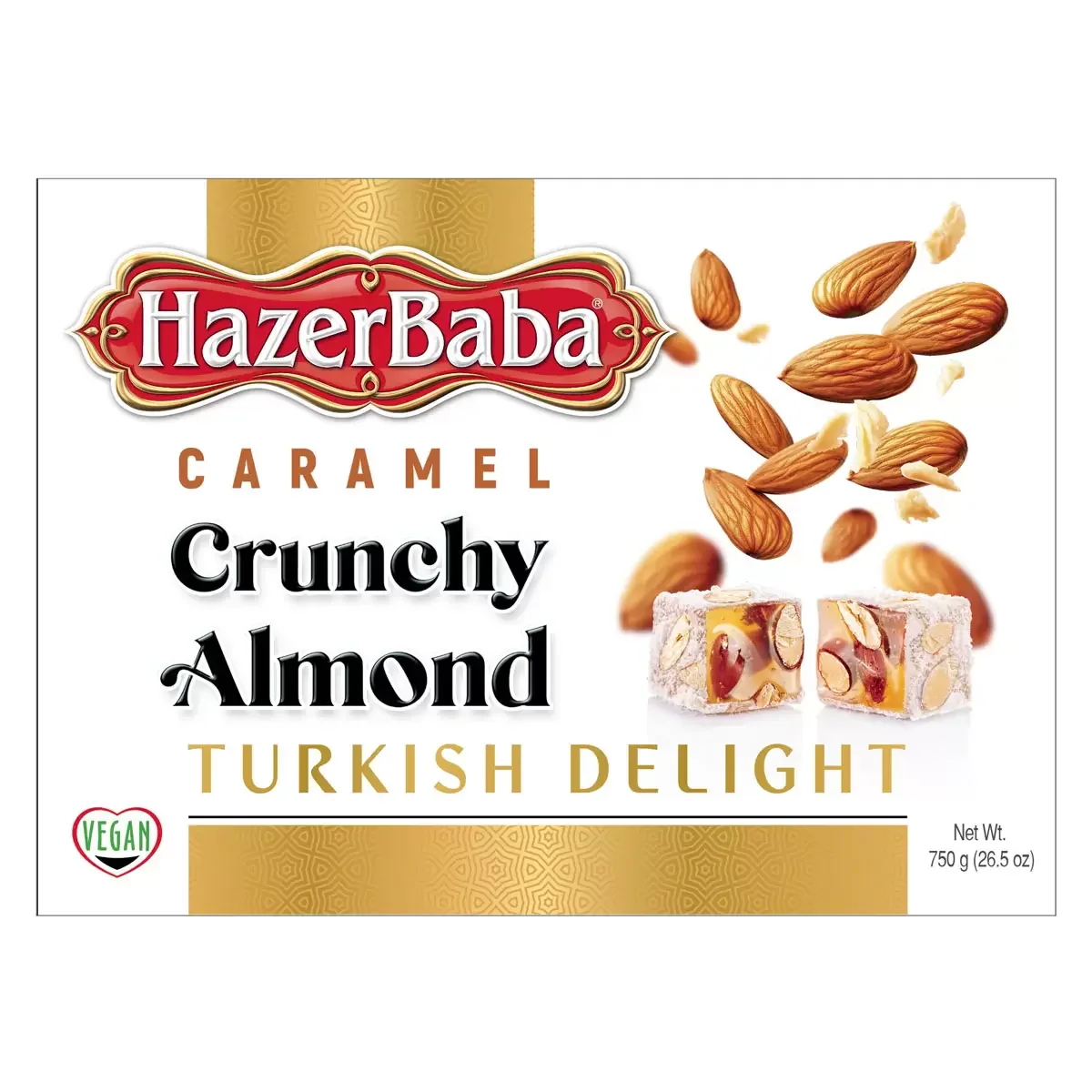 HazerBaba Turkish Delight Caramel & Almond (750g)