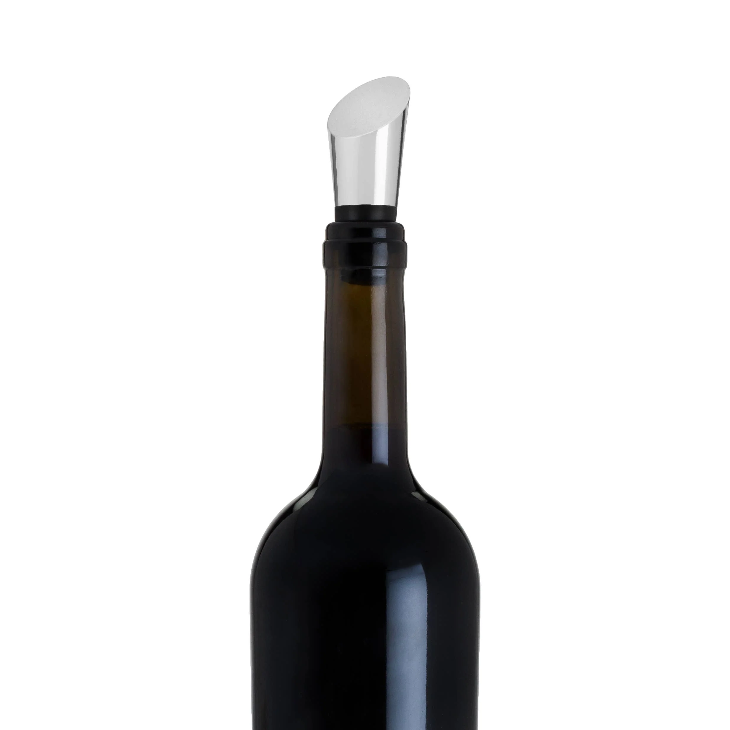 Uberstar Heavyweight Wine Pourer and Stopper Gift Set - Silver - Image 9