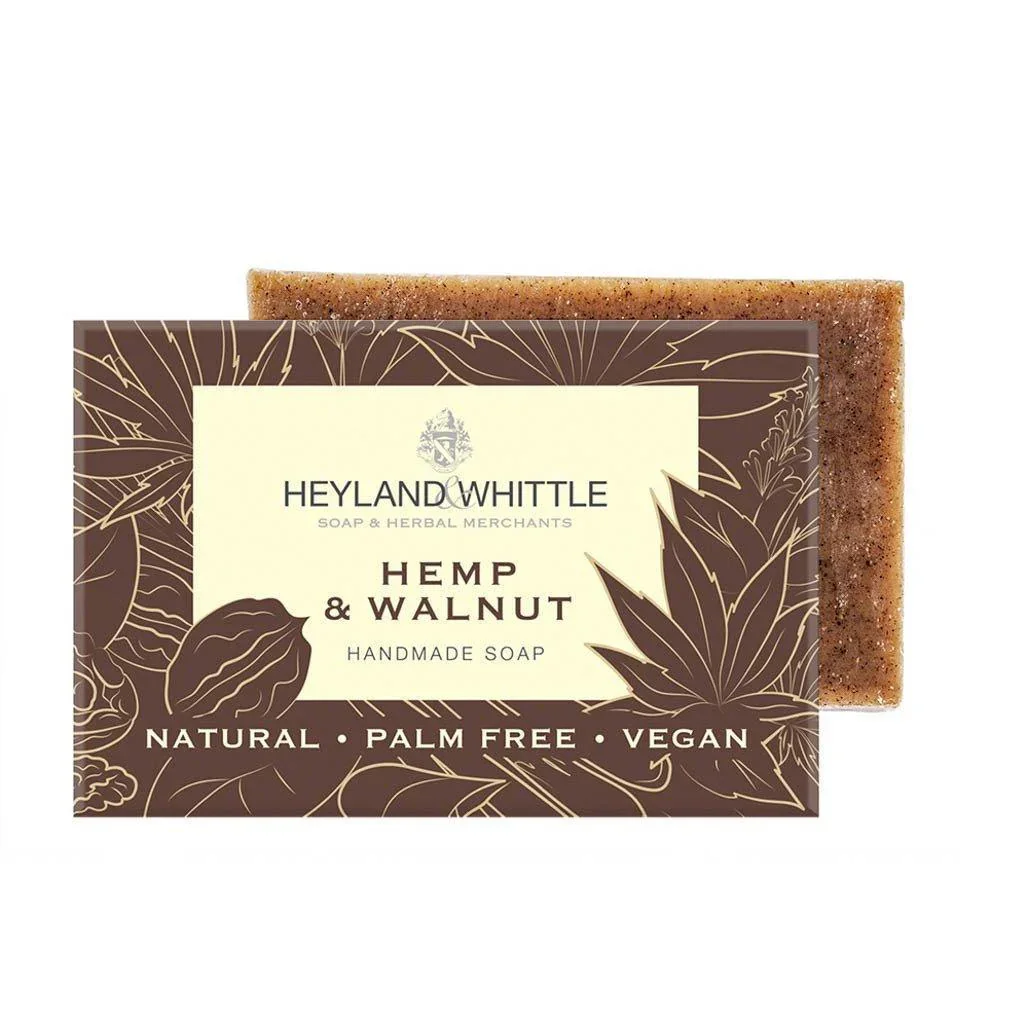 Heyland & Whittle Hemp & Walnut Palm Free Soap Bar (120g)
