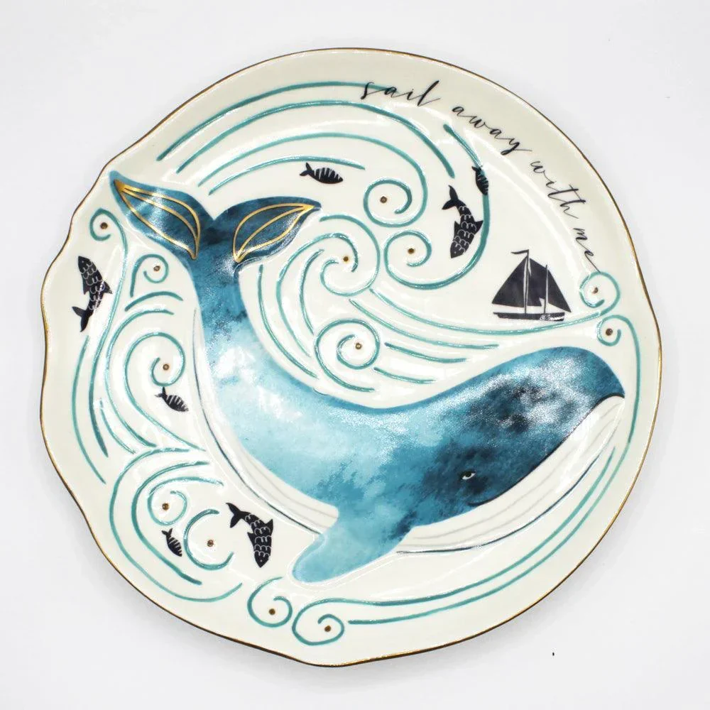 House Of Disaster By The Sea Plate Whale - Image 3