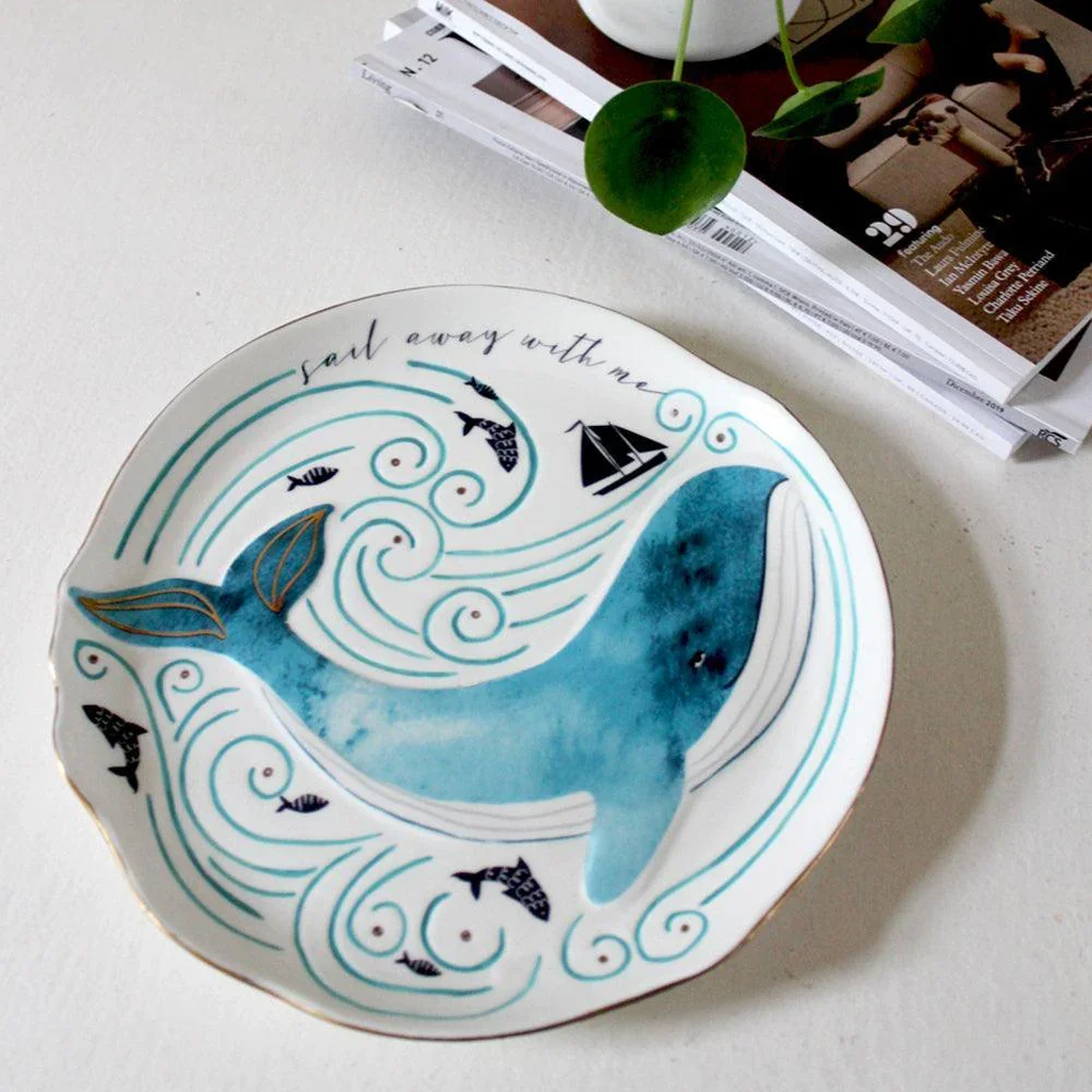 House Of Disaster By The Sea Plate Whale - Image 4