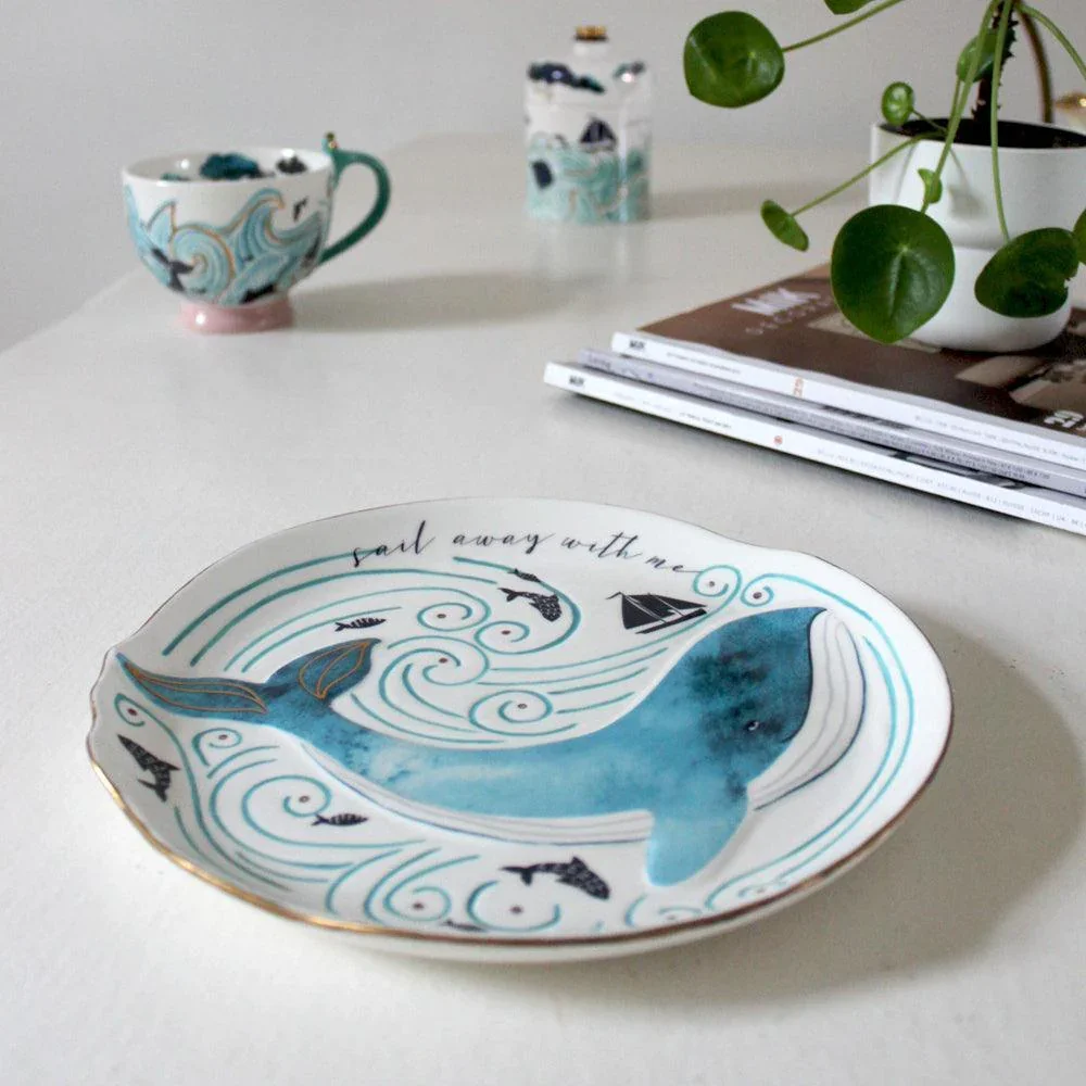 House Of Disaster By The Sea Plate Whale - Image 5