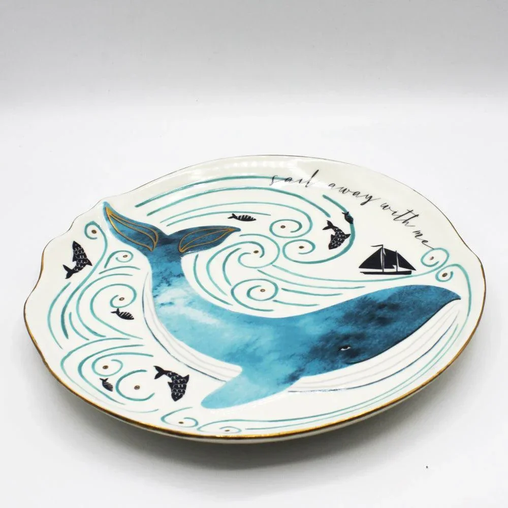 House Of Disaster By The Sea Plate Whale - Image 6