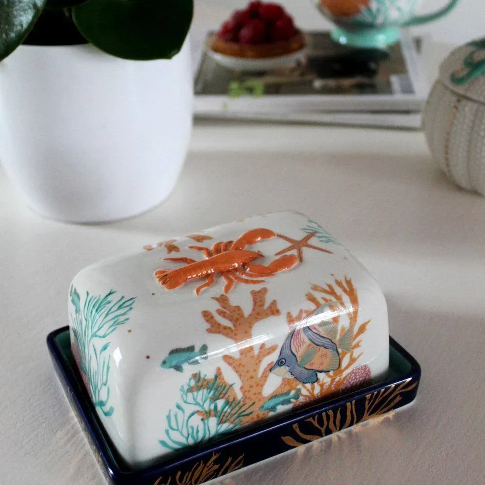 House Of Disaster Coral Lobster Butter Dish - Image 6