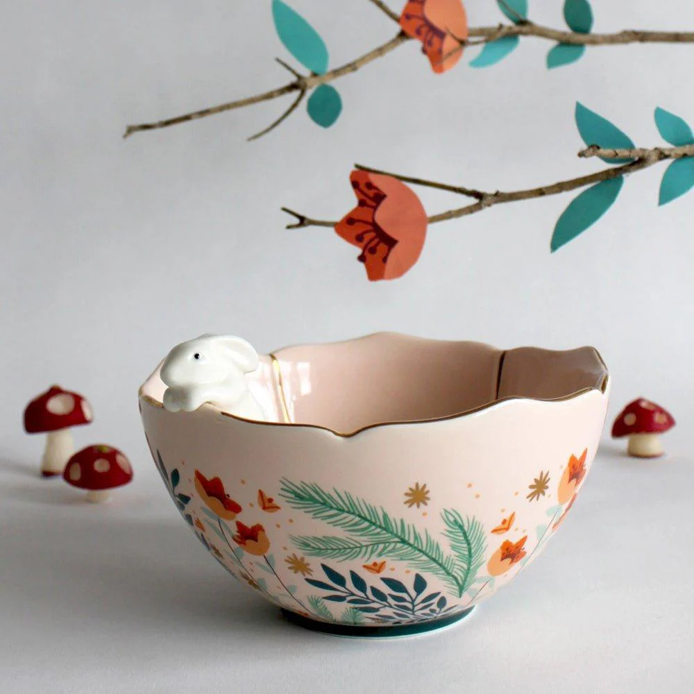 House Of Disaster Secret Garden Rabbit Bowl (15cm)