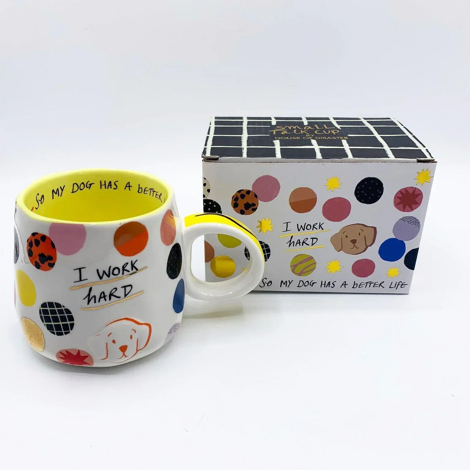 House Of Disaster Small Talk 'I Work Hard' Dog Cup - Image 8