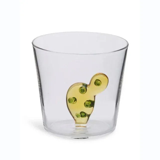 Ichendorf Milano Amber Cactus Glass Tumbler (350ml) - Image 2