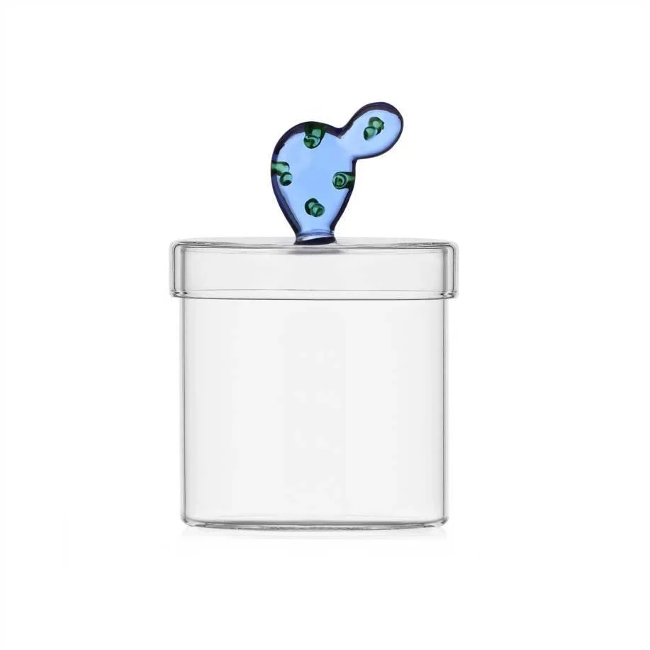 Ichendorf Milano Glass Box - Blue Cactus (13cm)