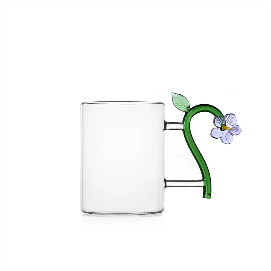 Ichendorf Milano Lilac Flower Glass Mug (450ml)