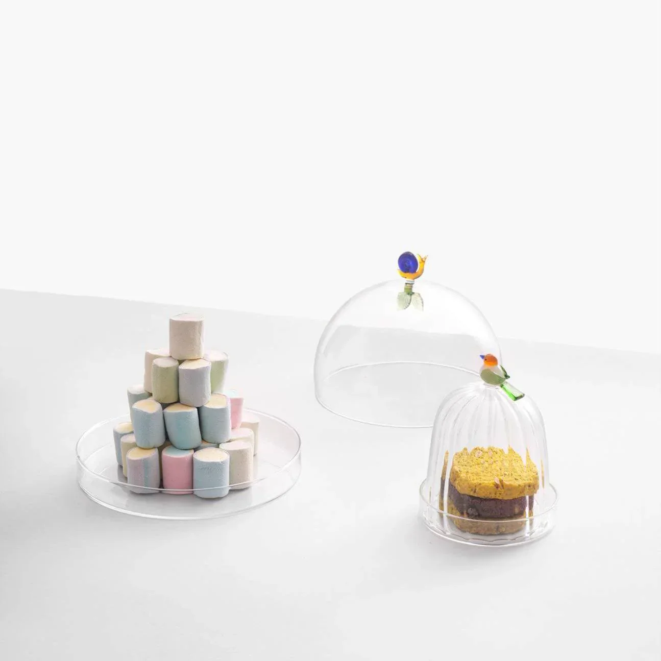 Ichendorf Milano Optic Bird Glass Dome & Dish (14cm) - Image 2