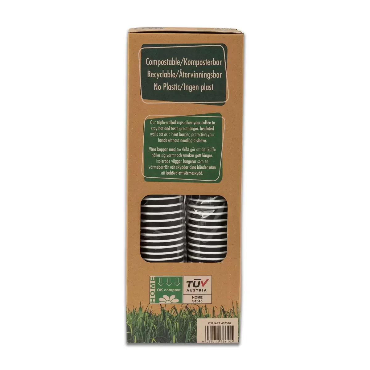 Ieco Recyclable Triple Wall Hot Cups & Lids - 12oz (100 Pack) - Image 3