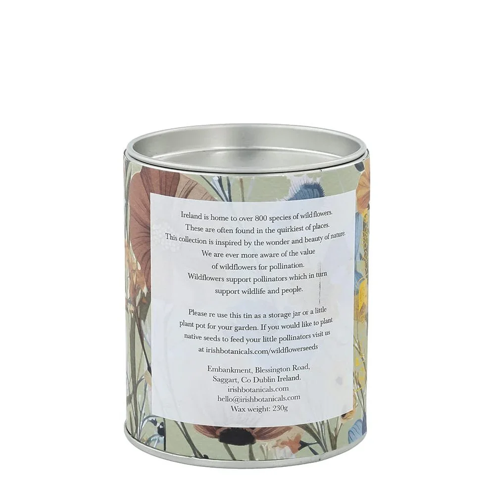 Irish Botanicals Wild Rose & Stinging Nettle Tin Candle (9cm) - Image 2