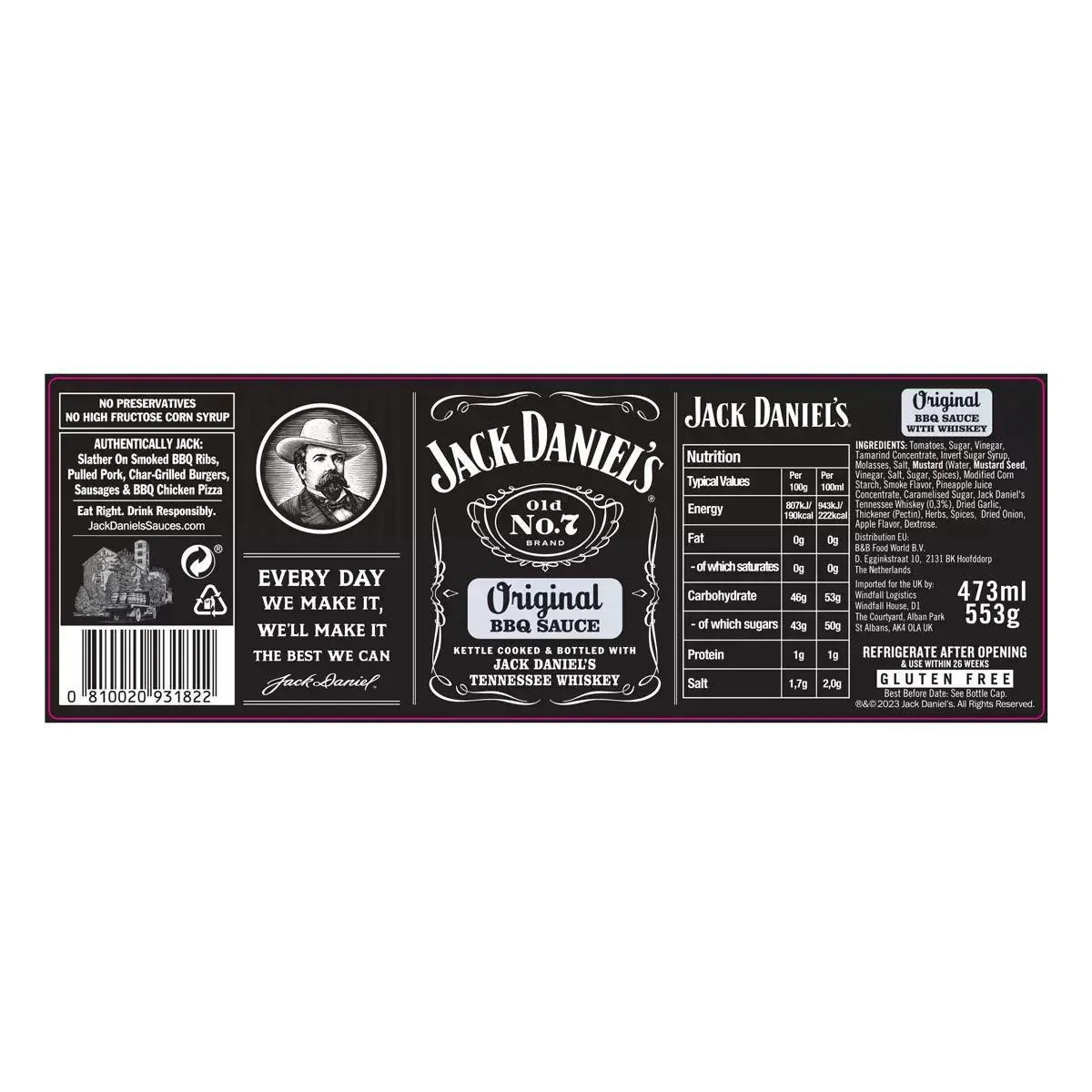 Jack Daniel's BBQ Sauce - Original (553g) - Image 2