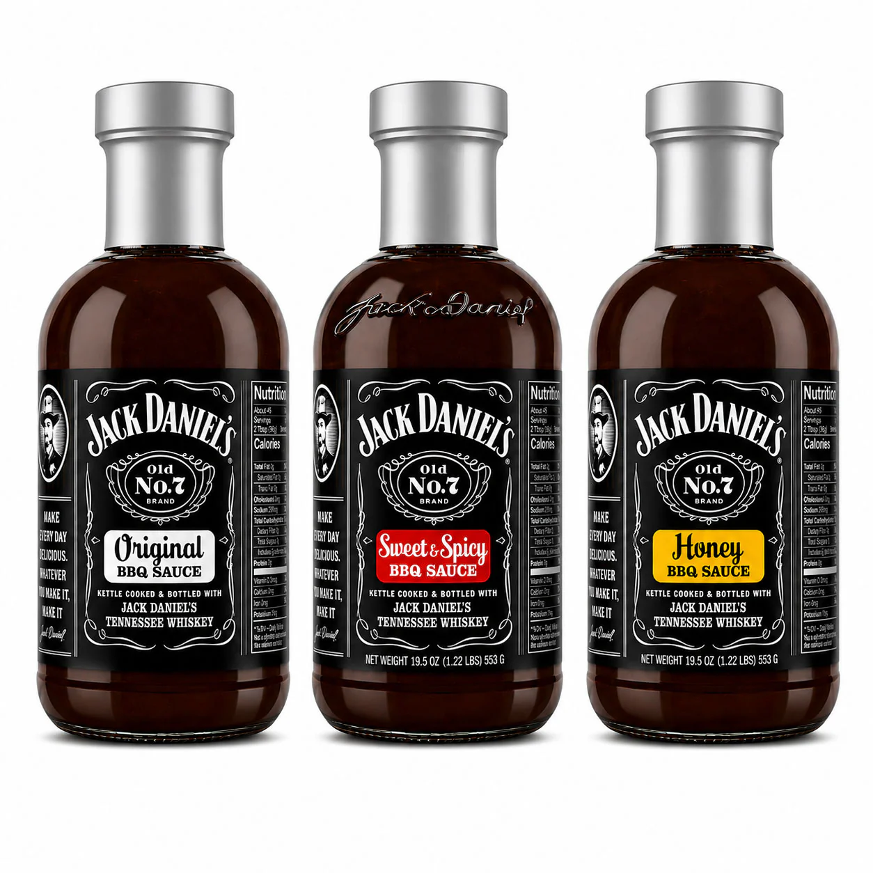 Jack Daniel's BBQ Sauce Variety Pack (3x553g) - Image 2
