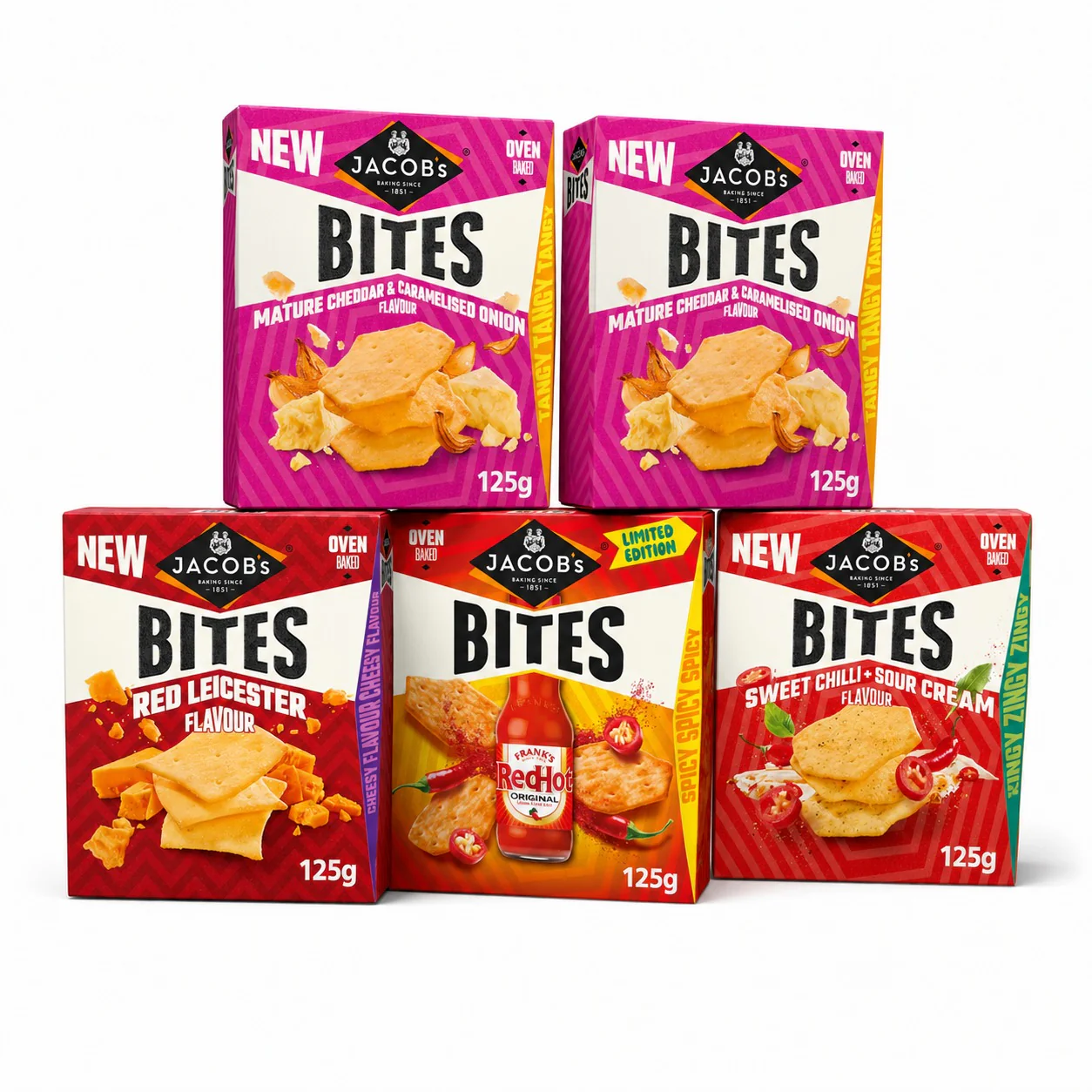 Jacob's Bites Variety Pack 5 x 125g – Assorted Savoury Snack Selection - Image 8