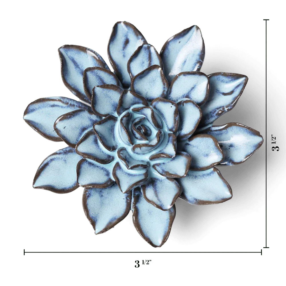 Chive - Japan Ceramic Flower Blue Brown Aster - Image 3