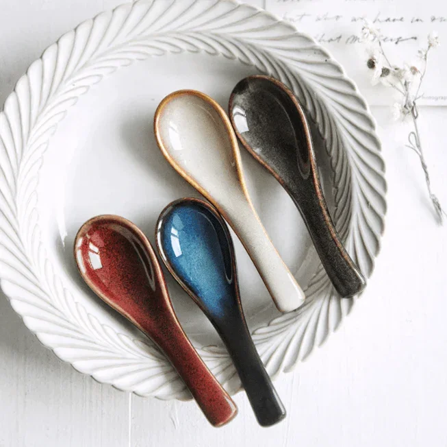 Japanese Ceramic Spoon - Blue - Image 2